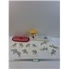 Image 1 : Cowboy Living Container, (2) Ice Trays, (8) Cowboy Horse Decals