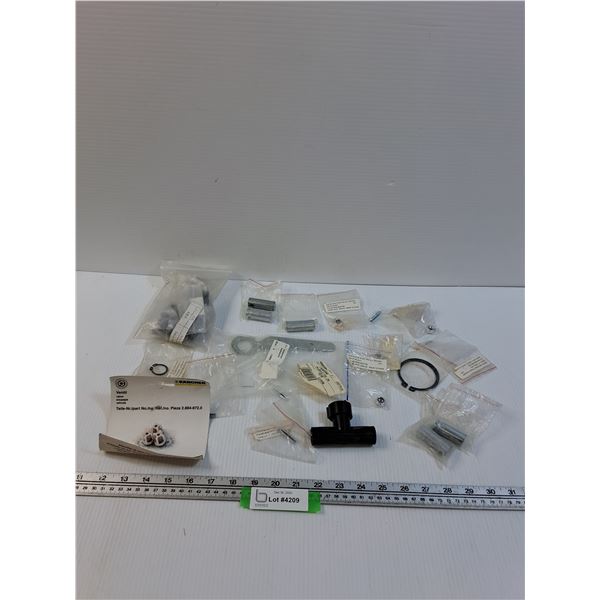 Parts Lot: Valves, Spring Clips, Cylinders, Misc