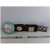Image 1 : Renwen  & Westclox Electric & Mechanical Clocks - Powers On, As Is, Springfield Weather Station