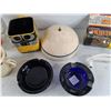 Image 3 : Ceramic & Glass Mugs - Calgary, Wall E, Fry's, (2) Glass Ashtrays, Headlights - As Is