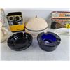 Image 4 : Ceramic & Glass Mugs - Calgary, Wall E, Fry's, (2) Glass Ashtrays, Headlights - As Is