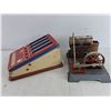 Image 4 : Vintage Tin Toys - Adding Machine Toy & Wilesco Steam Engine Base (Parts/Repair)