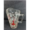 Image 3 : (2) Glass Pitchers 8" & 7"