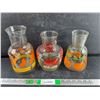 Image 1 : (3) Glass Vases 9" & 8"