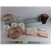 Image 1 : Aluminum Magnet Strips, Corelle Cups, Glassware, Misc