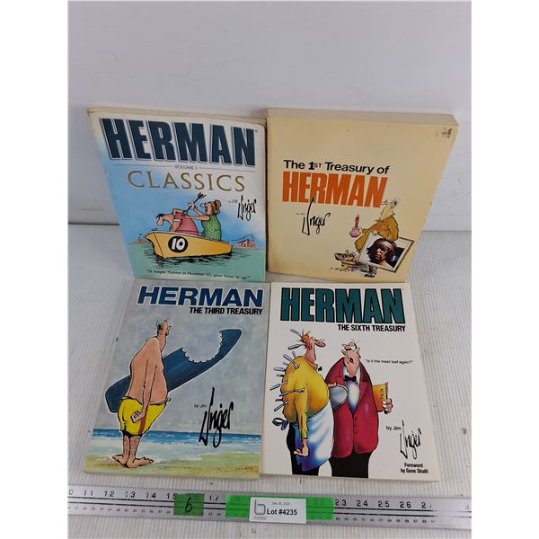 (4) Herman Treasury & Herman Classics Books by Jim Unger