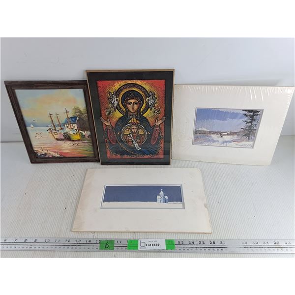 Framed Wall Art Prints & Painting, Religious Icon - 14" x 8", 12" x 10", 11" x 9", 12" x 9"