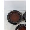 Image 2 : (3) 8" Amber Glass Cigar Ash Trays