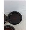 Image 3 : (3) 8" Amber Glass Cigar Ash Trays