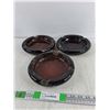 Image 5 : (3) 8" Amber Glass Cigar Ash Trays