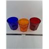Image 1 : (3) Plastic Colored-Transparent 8" x 8" Plant Pots