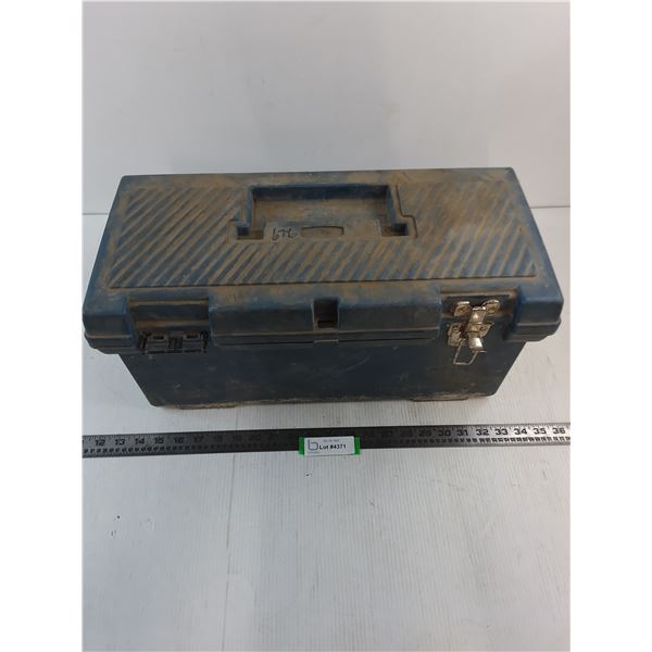 Plastic Tool Box 20x10x9" As is with Numerous Assorted Screwdrivers