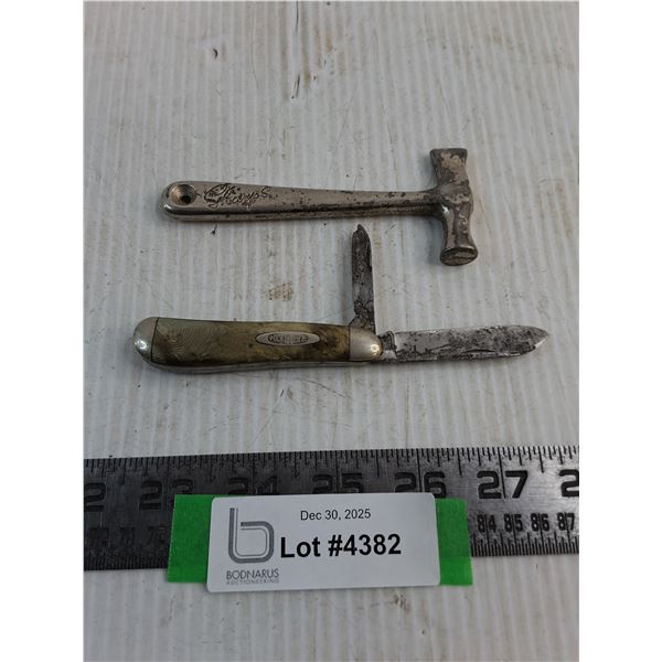 Sharp's Toffee Hammer, Pocketeze Jack Knife - Both As is