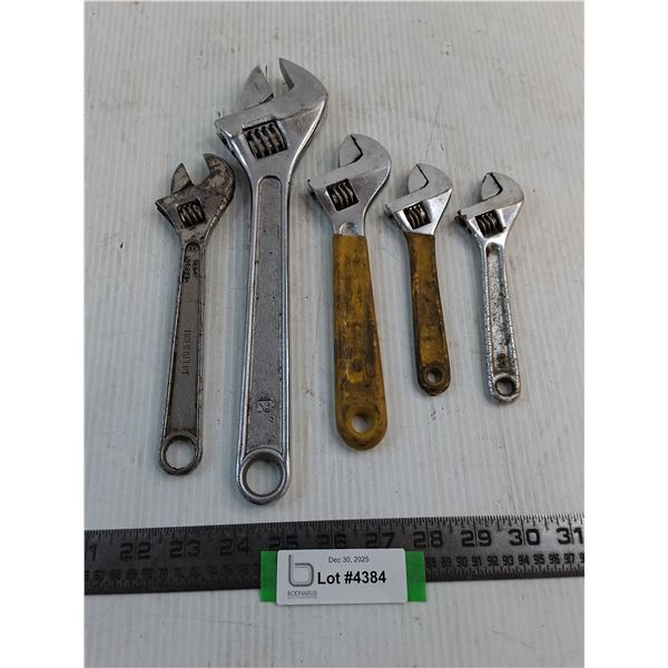 (5) Assorted Monkey Wrenches