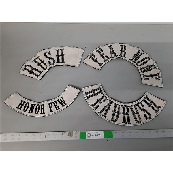 (4) Leather Style Clothing Patches