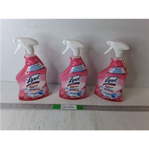 (3) Lysol Foam Bathroom Cleaners - Full, Cannot Ship
