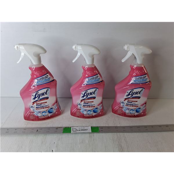 (3) Lysol Foam Bathroom Cleaners - Full, Cannot Ship