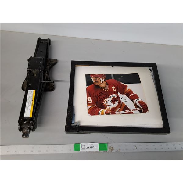 Lanny McDonald Autographed Photo- Cannot Authenticate and Automotive Jack- As Is