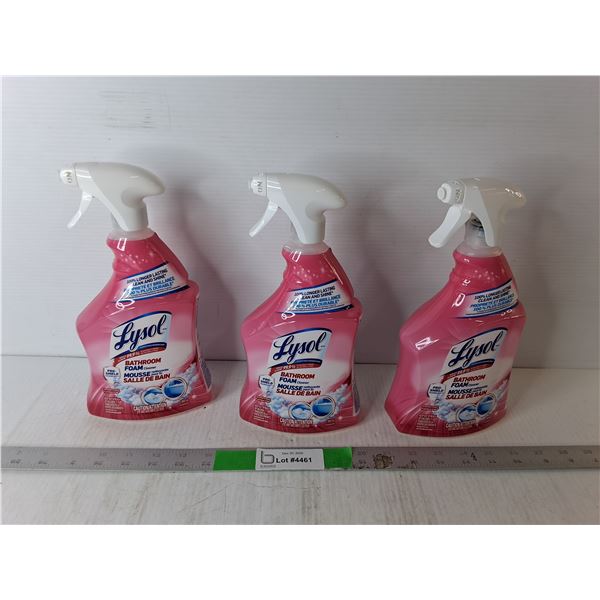 (3) Lysol Foam Bathroom Cleaners - Full, Cannot Ship