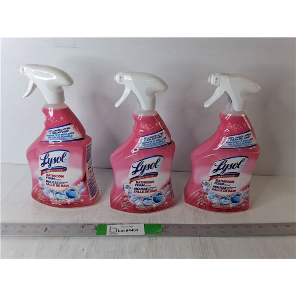 (3) Lysol Foam Bathroom Cleaners - Full, Cannot Ship