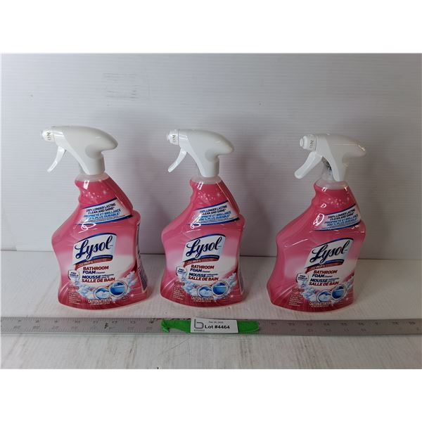 (3) Lysol Foam Bathroom Cleaners - Full, Cannot Ship