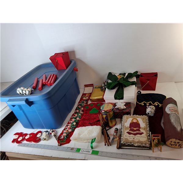 Storage Tote & Christmas Boxes/Ornaments, Cannot Ship Tote