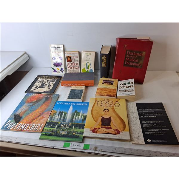 (14) Books- Yoga Handbook, Freud, Good Omens, Misc.