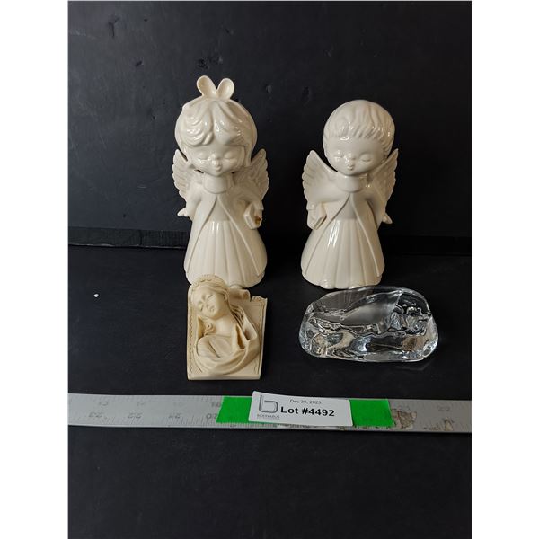 (2) Angel Bookends Up to 8" & Paperweights