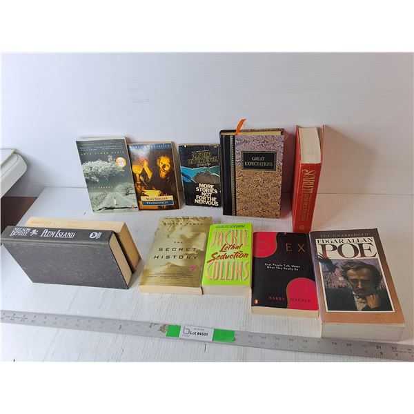 (11) Books- Frankenstein, Alfred Hitchcock, Edgar Allan Poe, Misc.