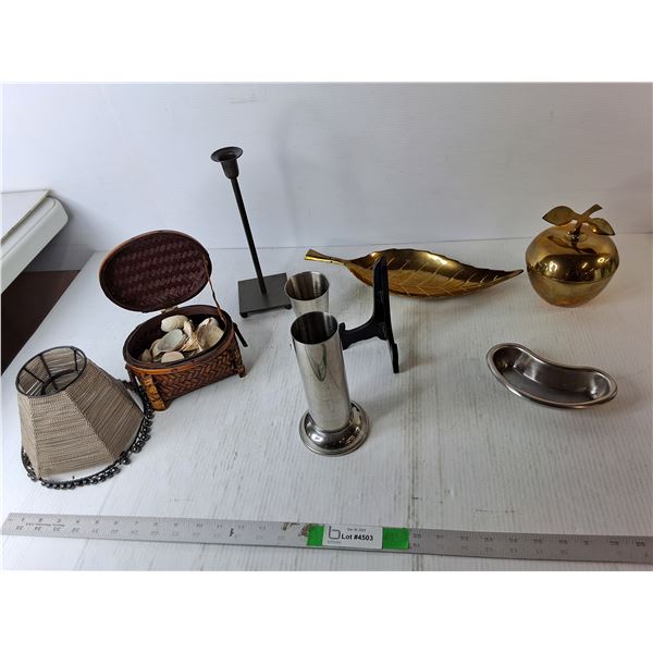 Brass Catchall, Decorative Shells, Misc.