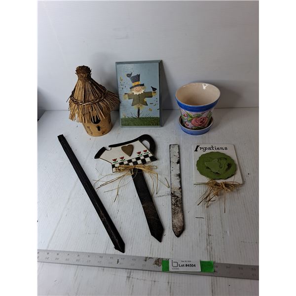 Tiki Style Birdhouse, Ceramic Planter, Misc.