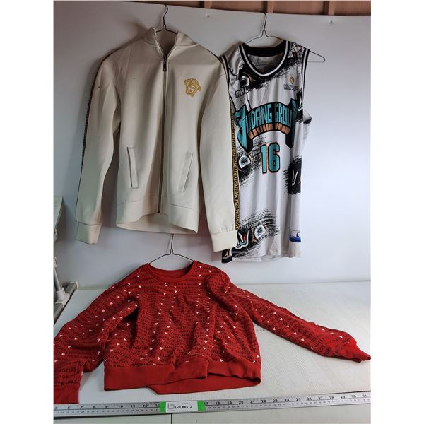 Guess Sweater- Youth Large, White Sweater- Adult Medium, Jersey