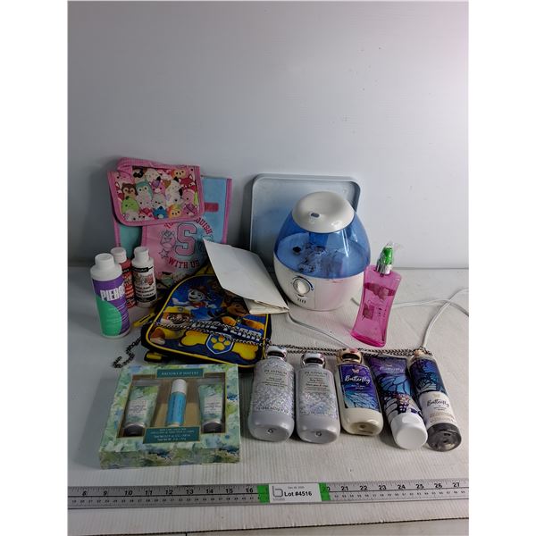 (2) Children's Backpack, Bath & Body Works Perfume/Lotions, Humidifier- Not Tested, Cannot Ship Liqu