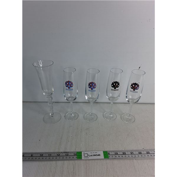Various Wine Glasses- Czechoslovakia
