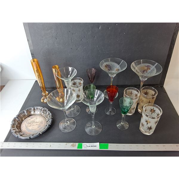 Glasses, Vases Up to 9.5", Brass Electroplated Candy Dish - PICK UP