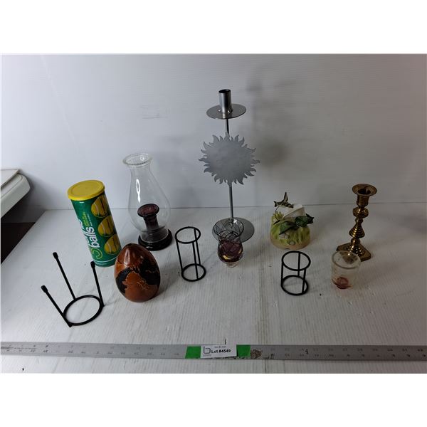 Musical Moving Hummingbird Decor, Tennis Balls, Candleholders, Misc.