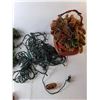 Image 2 : Christmas Lot- (2) Strands of Lights, Tree Style Garland, Basket- All Power On