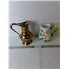Image 1 : Ceramic & Brass Pitchers Up to 9.25"