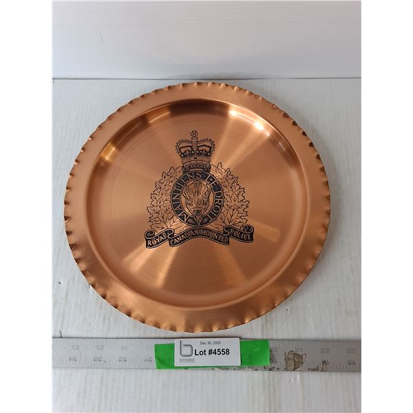 Decorative RCMP Copper Plate 11.75"