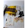 Image 2 : Wool RCMP Throw Blanket - ~80" x ~63",  Acrylic Throw Blankets, Teatowels, Misc.