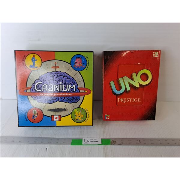 (2) Games- Uno Prestige & Canadian Cranium