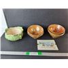 Image 1 : (7) Ceramic Bowls & Greece Postcard Style Painting