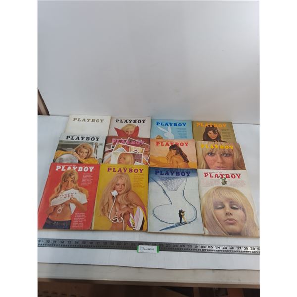 Complete 12-Issue Set of 1969 Playboy Magazines