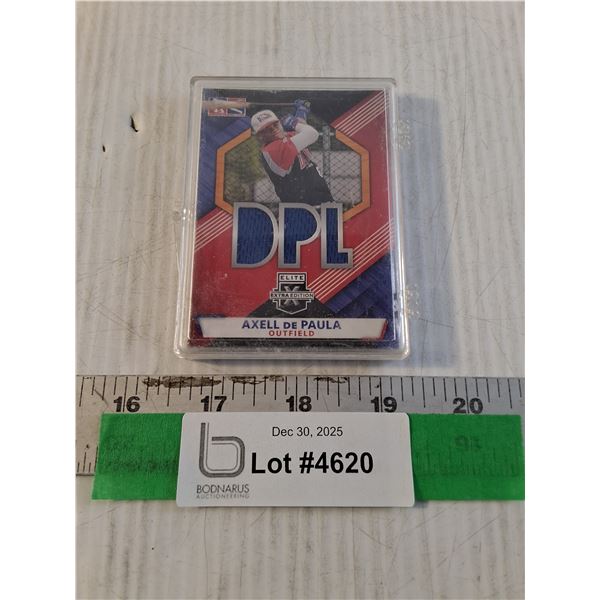 Axell De Paula Elite Extra Edition Gameworn Material  Baseball Card, Cannot Guarantee Authenticity