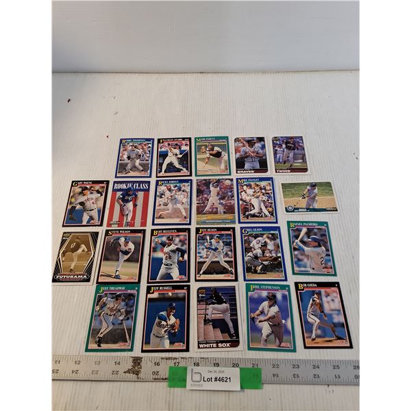 (22) Various Baseball Cards, Mike Stanley, Gary Wayne, Misc, Cannot Guarantee Authenticity