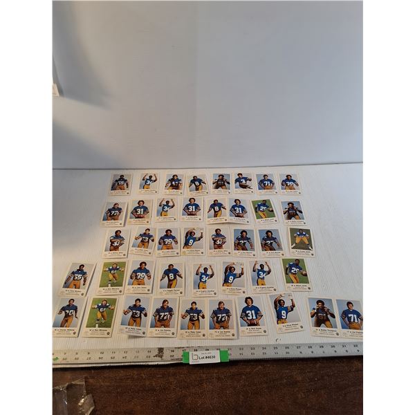 (42) Various Winnipeg Blue Bombers CFL Cards, Unknown Year, Cannot Guarantee Authenticity
