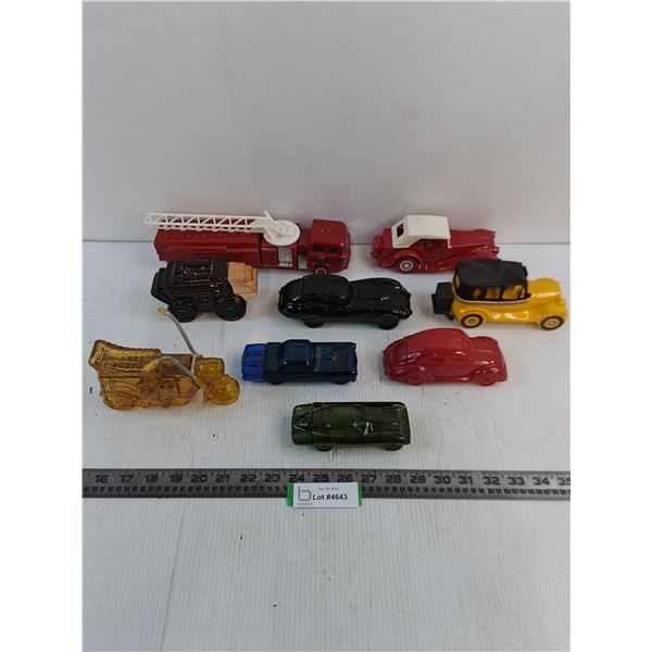 (9) Vintage 'Mostly Full' AVON Vehicle Bottles - Cannot Ship