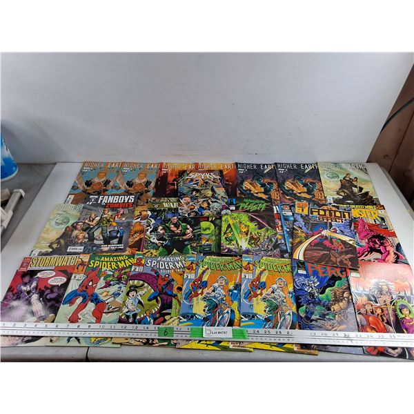 (26) Assorted Comics - Higher Earth, The Amazing Spider Man, Warriors of Plasm, PERG