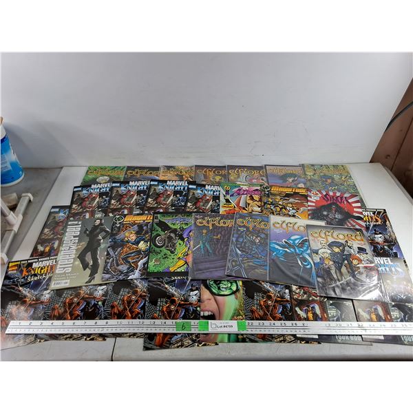 (37) Assorted Comics & Sketchbooks - Elf Lord, Marvel Knights, Magnitude, Vortex