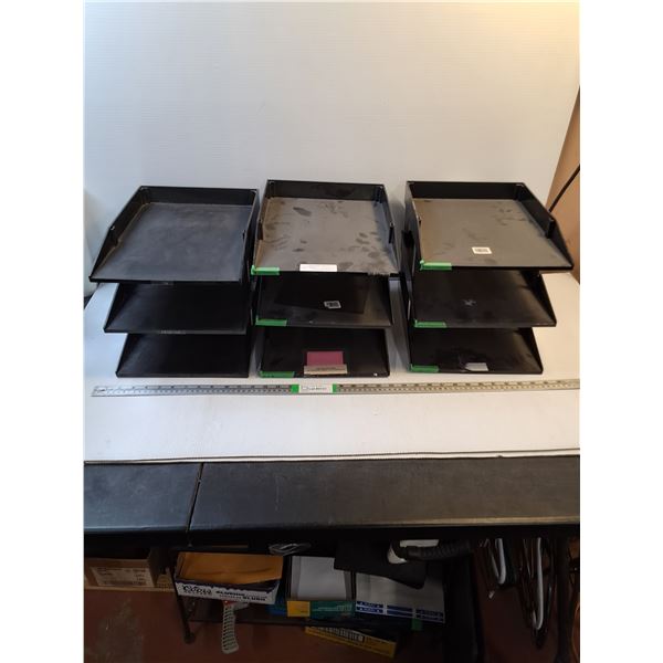 (3) Multiple Level  Plastic Desk Trays - PICK UP ONLY